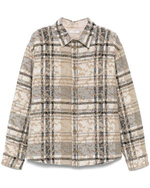 1989 STUDIO Check-Jacquard Overshirt - Natural