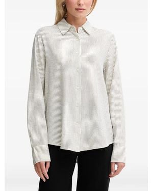 Benetton Vertical-Stripe Shirt - White