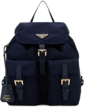 Prada Small Re-Edition 1978 Backpack - Blue