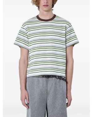 Brain Dead Striped T-Shirt - Green