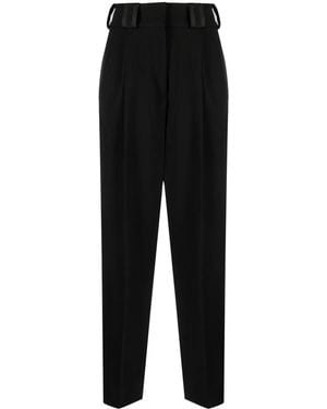 Moschino High-Waist Cropped Trousers - Black