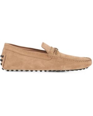 Tod's Gommino Chain-Link Loafers - Natural