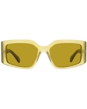 Ferragamo Eyewear 1101 Rectangle-Frame Sunglasses - Green