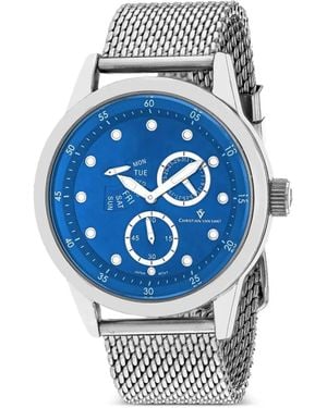 Christian Van Sant Rio 44Mm Mesh-Strap Watch - Blue