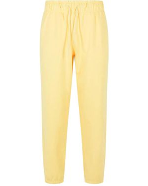 New Balance Elastic-Waistband Logo-Patch Track Trousers - Yellow