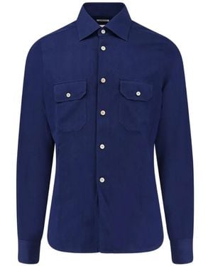 Kiton Chemise À Poches Poitrine - Blue
