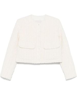 Moncler Short Natural Dauphin Sport Jacket - White