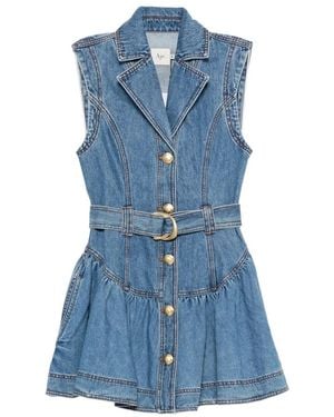 Aje. Liliana Denim Mini Dress - Blue