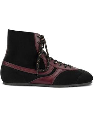 Dries Van Noten Suede High Top Trainers - Black