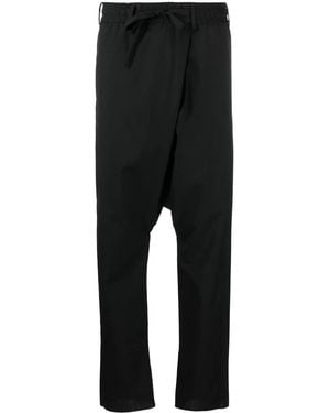 Gabriele Pasini Drawstring Drop-Crotch Trousers - Black