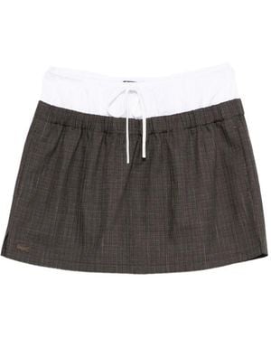 Lacoste Nakamura Check Mini Skirt - Black