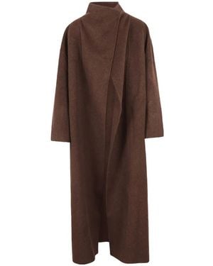 Jovonna London Xiomara Asymmetric Coat - Brown