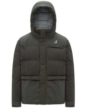 K-Way Le Vrai 4.0 Aurele Hooded Puffer Jacket - Black