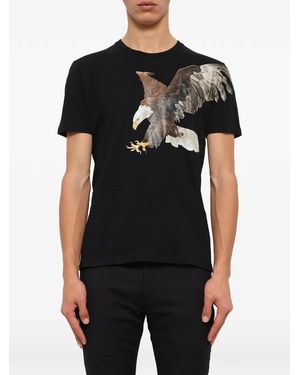 Neil Barrett Camiseta Con Águila Estampada - Negro