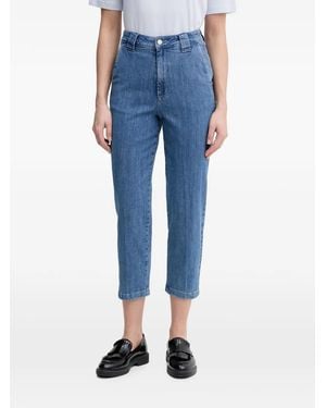 Benetton High-Waisted Cropped Jeans - Blue