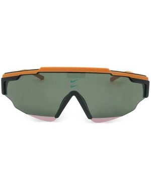 Nike Marquee Edge Geometric-Frame Sunglasses - Green