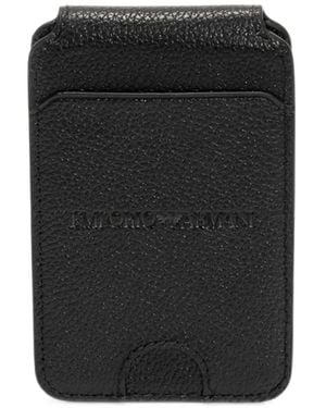 Emporio Armani Leather Card Holder - Black