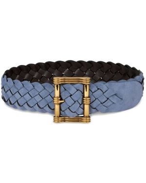 Etro Reversible Woven Belt - Blue