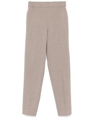 D.exterior Elastic-Waistband Wool Pants - Gray