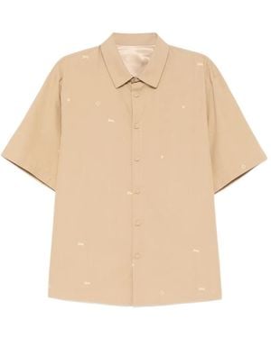 CROQUIS Deconstructed Print Short-Sleeve Shirt - Natural