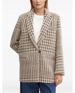 forte_forte Houndstooth Blazer - Grey
