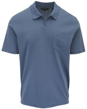 Vince Pocket Short-Sleeve Polo Shirt - Blue