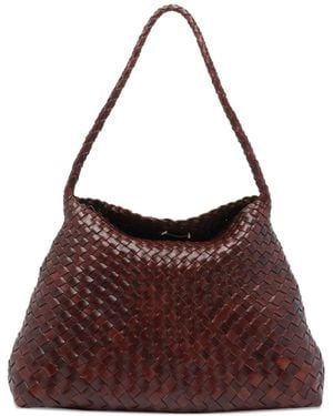 Dragon Diffusion Santa Maria Woven Leather Shoulder Bag - Brown