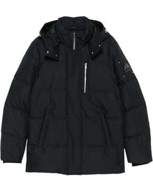 Moose Knuckles Hooded Puffer Jacket - Black