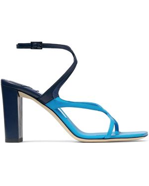 Jimmy Choo Sandales Azie 85 Mm À Design Bicolore - Bleu