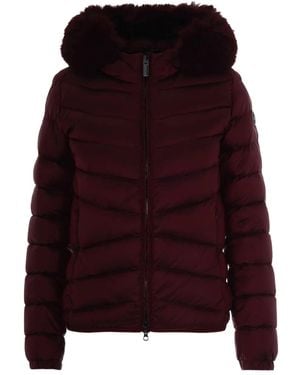 Colmar Quilted Trimmed Hooded Jacket - Purple