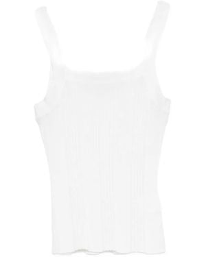 EMERSON RENALDI Square-Neck Sleeveless Vest - White