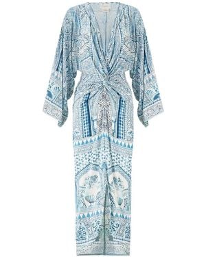 CAMILLA Robe À Détail Torsadé - Blue