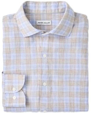 Peter Millar Milo Check-Pattern Shirt - Blue