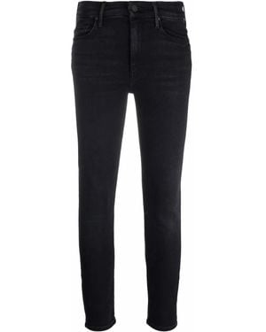 Mother High-Rise Cropped Skinny Jeans - Blue