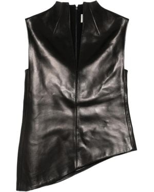 KHAITE Von High-Neck Asymmetric Top - Black