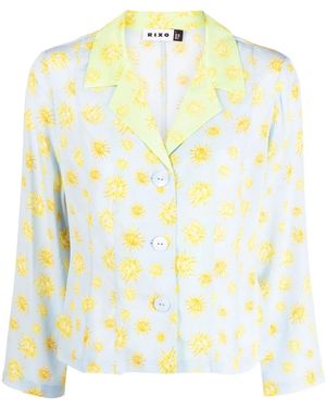 RIXO London 3/4 Sleeve Shirt - Yellow