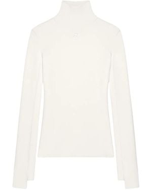 Courreges モックネック セーター - ホワイト