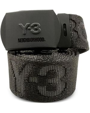Y-3 X Neighborhood Logo-Buckle Belt - Black