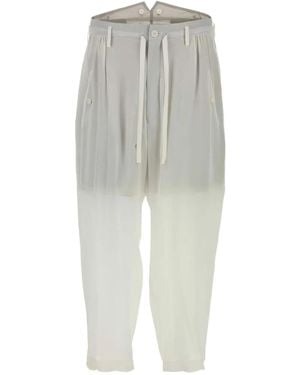 Yohji Yamamoto Silk Pants - Gray