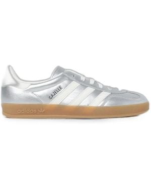 adidas Gazelle Lace-Up Leather Sneakers - White