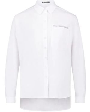 Betty Barclay Embellished-Pocket High-Low Shirt - White