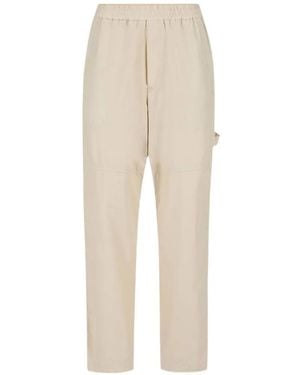 Iceberg Elasticated-Waistband Cargo Pants - Natural