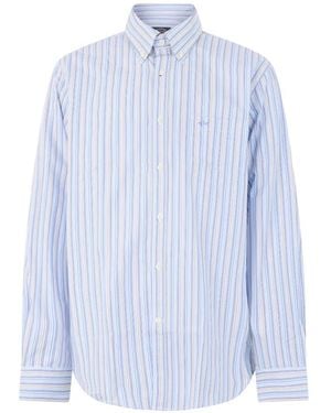 Paul & Shark Striped Long-Sleeve Shirt - Blue