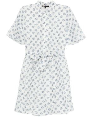 Maje Floral Buttoned Maxi Dress - White