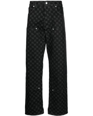 MISBHV Pantaloni Dritti Con Stampa - Nero