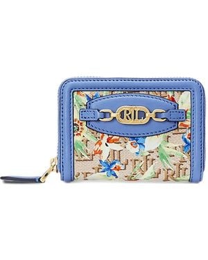 Ralph Lauren Floral-Print Zip-Around Wallet - Blue