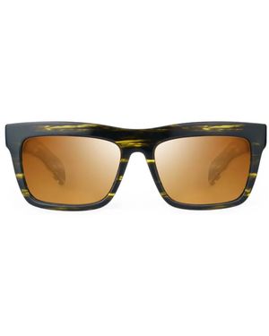 Bugatti Tortoiseshell-Effect Rectangle-Frame Sunglasses - Brown
