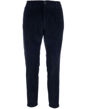 Cruna Corduroy Button Trousers - Blue