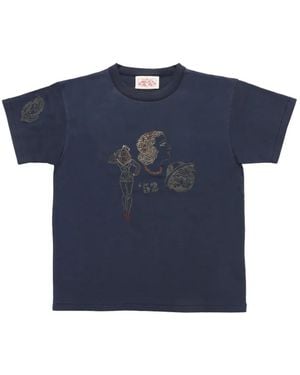 Samuel Zelig Duffle Embroidered T-Shirt - Blue