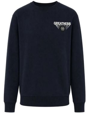 Philipp Plein Sudadera De Vellón Con Cuello Redondo - Azul